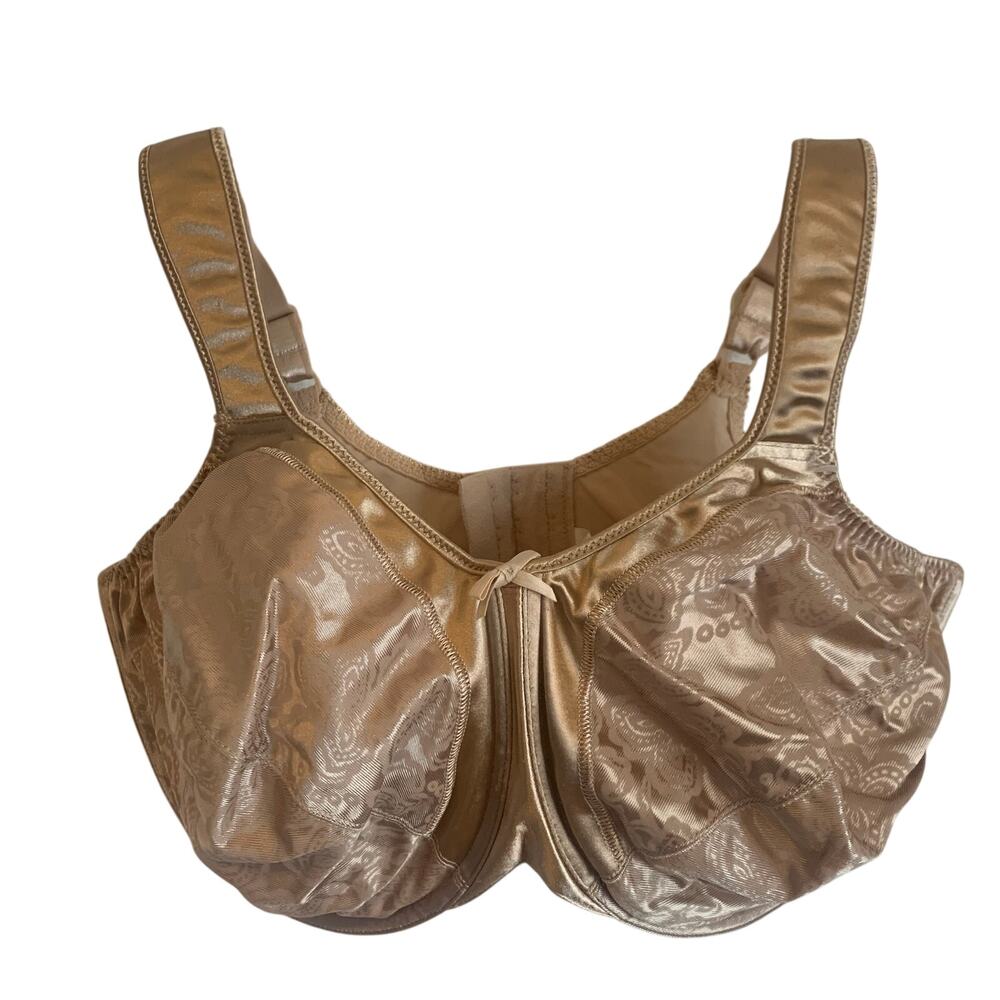 Bali Womens 40DDD Satin Tracings Minimizer Underwire Full Coverage Bra Nude Sand